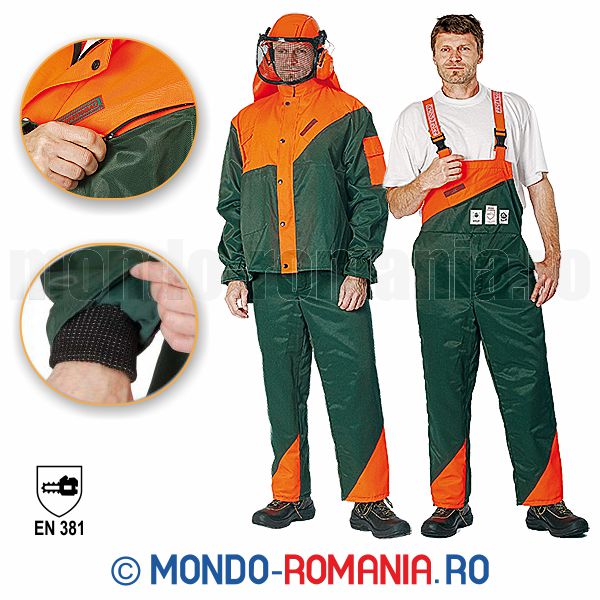 Echipament protectie - Costum de protectie pentru lucrul cu motofierastraul